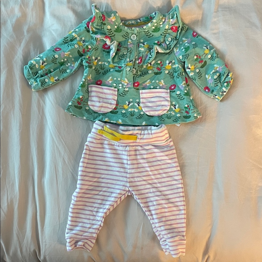 Boden Matching Set of Fairy Top & Striped Pants
